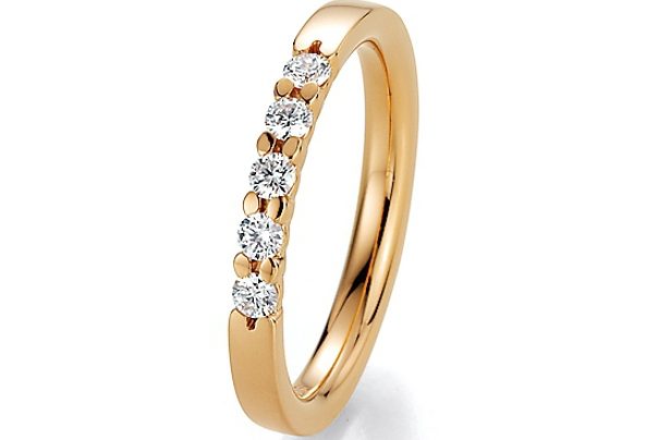 Goldener Ring mit 5 Steinen