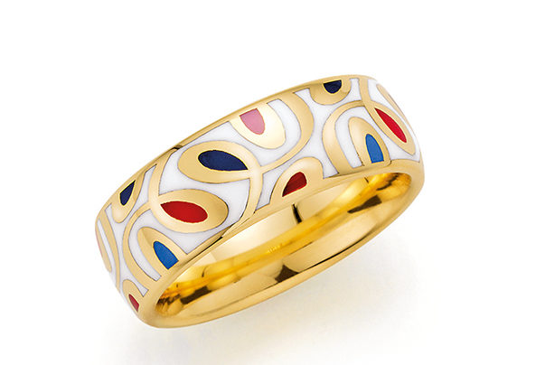Goldener Ring mit Muster